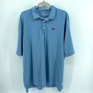 Perlis Performance athletic quick dry striped short sleeve polo shirt sz 2XL